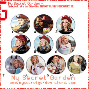 Madonna - Music , Don't Tell Me Pinback Button Badge Set 1a or 1b ( or Hair Ties / 4.4 cm Badge / Magnet / Keychain Set )
